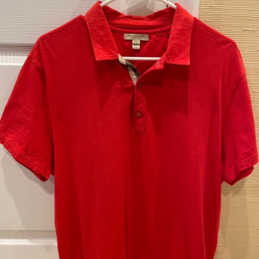 Used Men's Burberry Brit Polo in Red